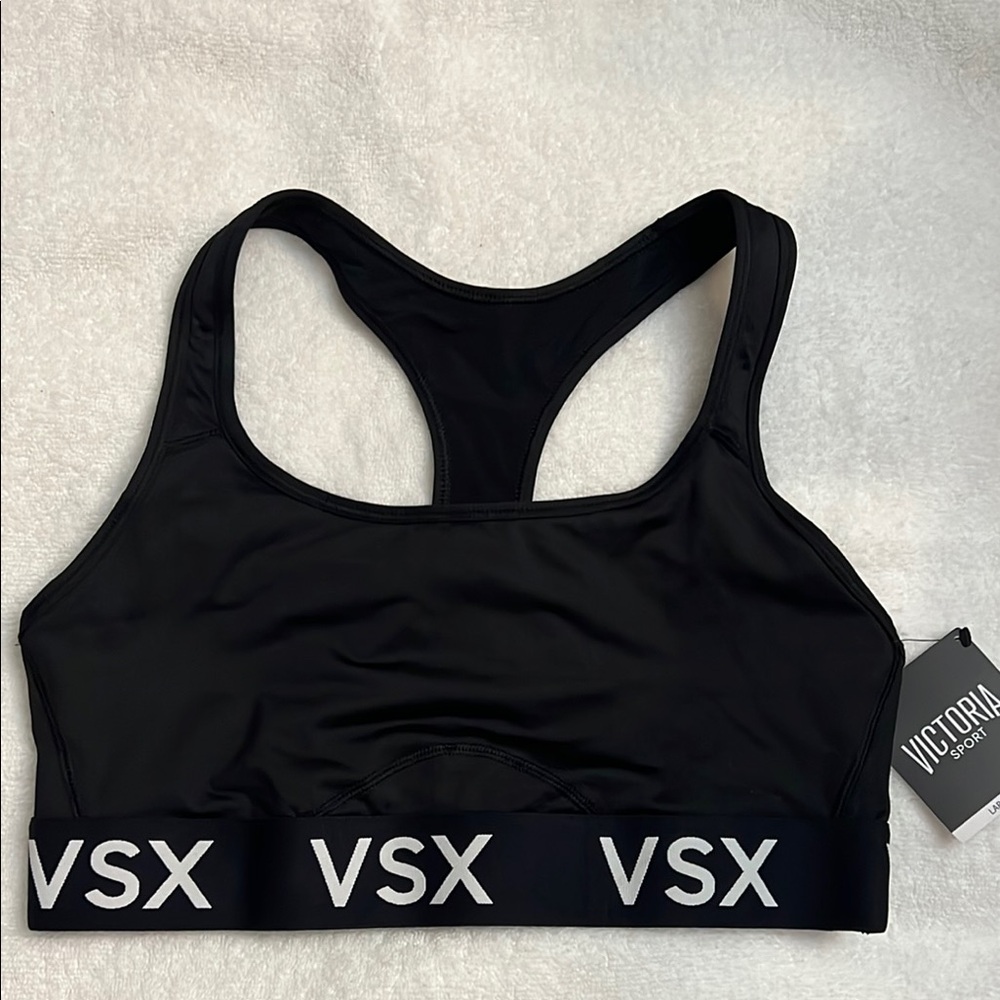 Victoria's Secret Black Racerback Sports Bra